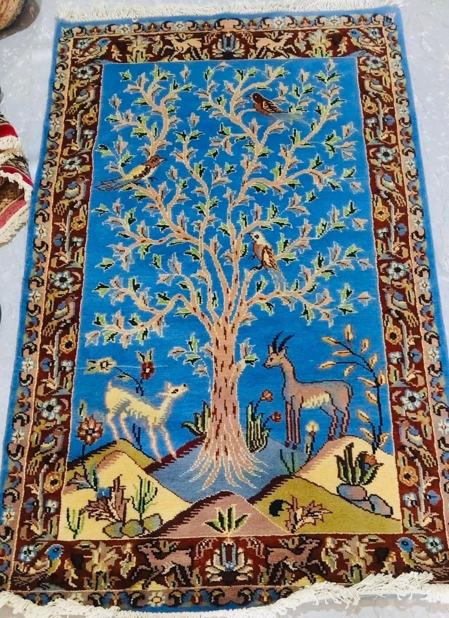 Tree of Life Blue Rug